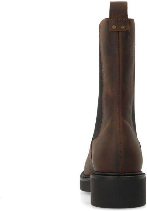 Sacha leren chelsea boots bruin