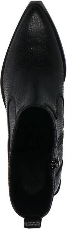 Sacha leren cowboylaarzen met crocoprint zwart