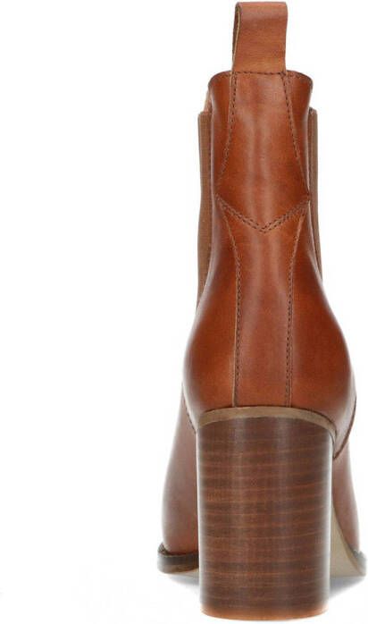 Sacha leren chelsea boots cognac