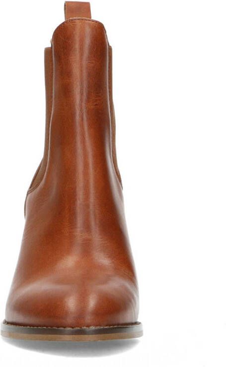 Sacha leren chelsea boots cognac