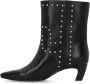 Sacha Dames Zwarte leren enkellaarsjes met zilverkleurige studs - Thumbnail 19