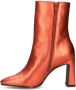 Sacha Dames Oranje metallic enkellaarsjes met hak - Thumbnail 3