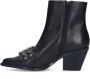Sacha Dames Zwarte leren buckle enkellaarsjes met hak - Thumbnail 3