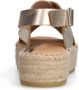 Sacha Dames Gouden leren plateau sandalen - Thumbnail 4