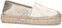 Sacha Dames Metallic goudkleurige leren espadrilles - Thumbnail 2