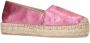 Sacha Dames Metallic roze leren espadrilles - Thumbnail 2