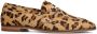Sacha Dames Leren luipaardprint loafers met goudkleurige gesp - Thumbnail 3