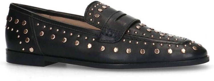 Sacha leren loafers met studs zwart