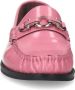 Sacha Dames Roze leren loafers met zilverkleurige chain - Thumbnail 4