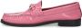 Sacha Dames Roze leren loafers met zilverkleurige chain - Thumbnail 5