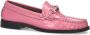 Sacha Dames Zwarte leren loafers met goudkleurige chain - Thumbnail 4