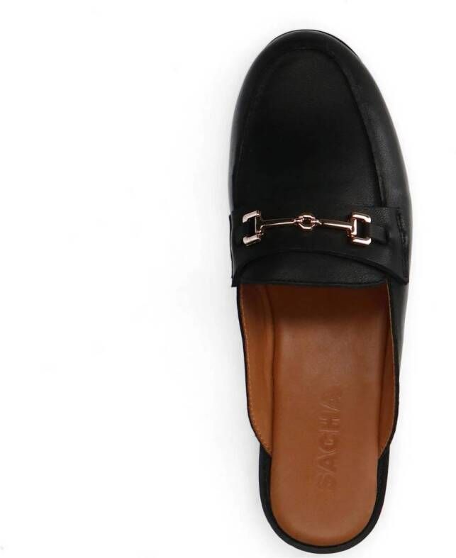 Sacha leren loafers zwart