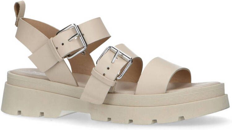 Sacha leren sandalen beige