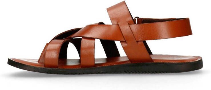 Sacha leren sandalen cognac