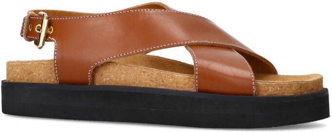 Sacha leren sandalen cognac