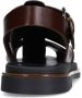 Sacha Dames Donkerbruine leren sandalen - Thumbnail 3