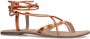 Sacha Dames Oranje metallic leren sandalen - Thumbnail 4
