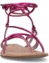 Sacha Dames Roze metallic leren sandalen - Thumbnail 4