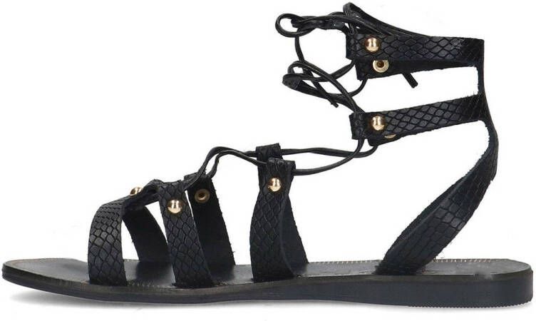 Sacha leren sandalen zwart