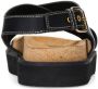 Sacha Dames Zwarte leren plateau sandalen - Thumbnail 4