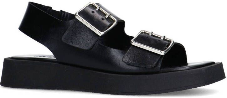 Sacha leren sandalen zwart