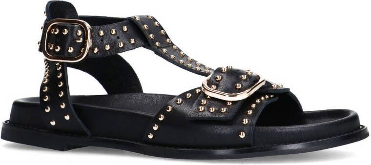 Sacha leren sandalen zwart