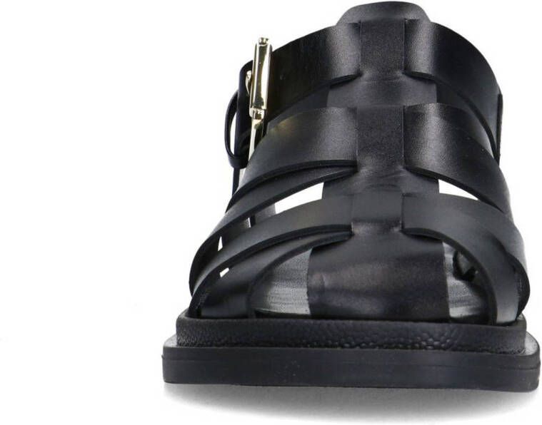 Sacha leren sandalen zwart