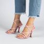 Sacha Dames Roze hak sandalen met bandjes en carré neus - Thumbnail 3