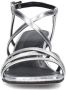 Sacha Dames Zilverkleurige metallic sandalen met trechterhak - Thumbnail 2