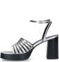 Sacha Dames Zilverkleurige metallic sandalen met hak - Thumbnail 3