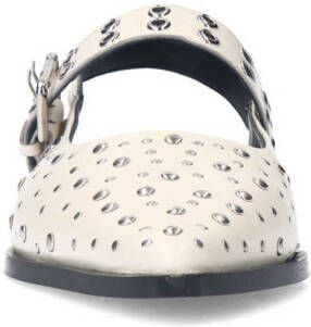 Sacha leren slingback loafers ecru