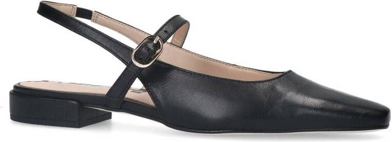 Sacha leren slingback loafers zwart