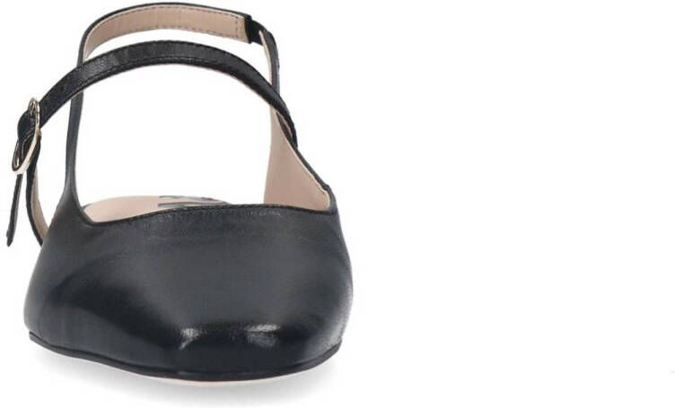 Sacha leren slingback loafers zwart