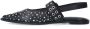 Sacha Dames Zwarte leren slingbacks met studs en gesp - Thumbnail 3