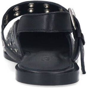 Sacha leren slingback loafers zwart