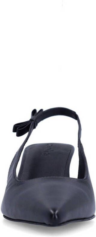 Sacha leren slingback pumps zwart