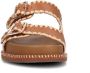 Sacha Dames Camel leren slippers met gespen - Thumbnail 3