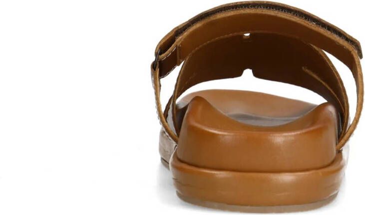 Sacha leren slippers cognac