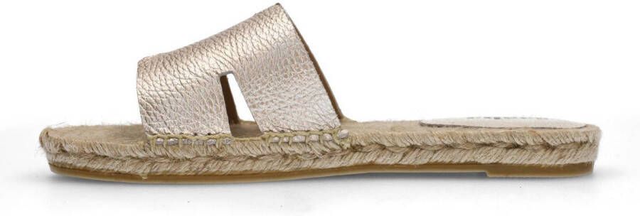 Sacha leren slippers goud