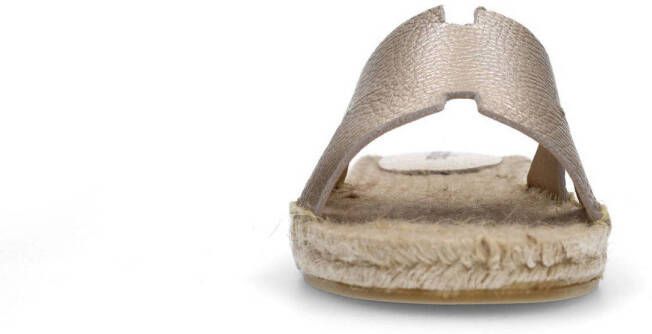 Sacha leren slippers goud