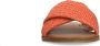Sacha Dames Oranje slippers met gekruiste bandjes - Thumbnail 4