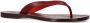 Sacha Dames Burgundy leren teenslippers - Thumbnail 4