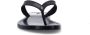 Sacha Dames Zwarte leren teenslippers - Thumbnail 3