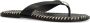 Sacha Dames Zwarte leren slippers met zilverkleurig detail - Thumbnail 21