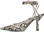 Sacha pumps met slangenprint beige - Thumbnail 3