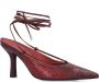 Sacha pumps met slangenprint rood - Thumbnail 4
