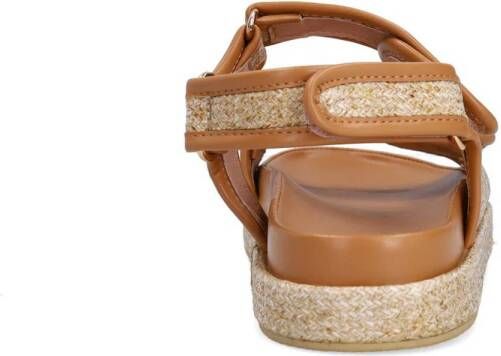 Sacha raffia sandalen beige