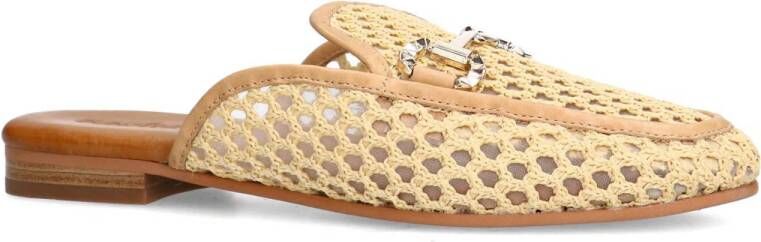 Sacha raffia slippers beige