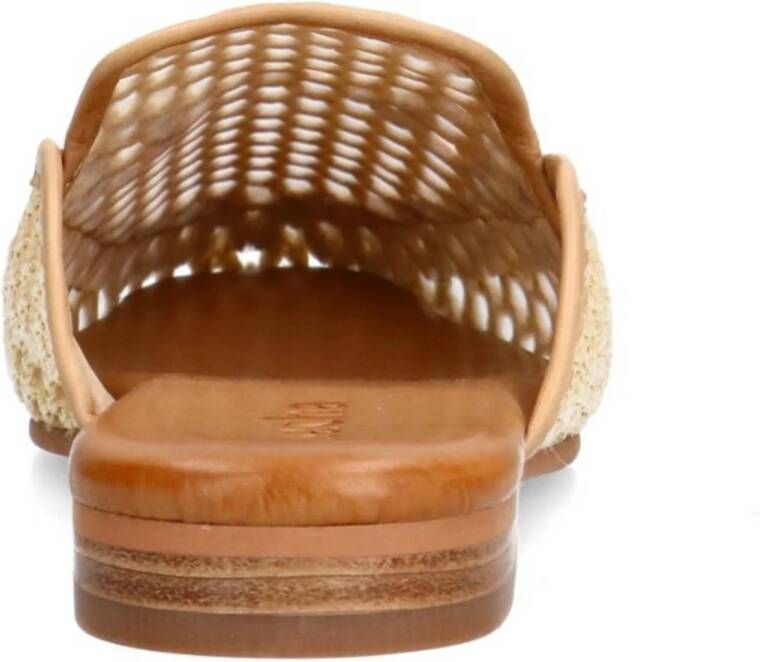 Sacha raffia slippers beige