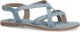 Sacha Dames Denim sandalen met gekruiste bandjes - Thumbnail 5